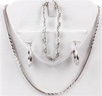 Jewelry Sterling Silver Necklace & Bracelet +