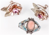 Jewelry Sterling Silver Ring & Earrings