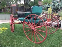 Green & Red Horse Buggy 1880's