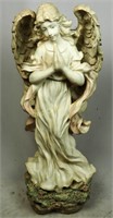 Vintage Ceramic Cement Garden Angel Statue 34"