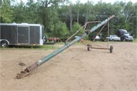 SPEED KING 50FTx8" AUGER ON TRANSPORT, NEEDS