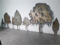 Brutalist Metal Tree Forest.9 Pieces