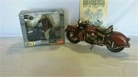Toy Indian Motorcycle, Steve McQueen doll & misc.