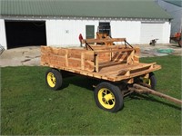 Horse drawn wagon on rubber