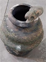 Coiled Snake Pottery Jar