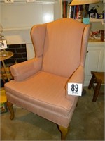 PINK WING BACK CHAIR