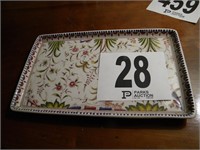 HAND PAINTED "CERAME- ARTIS" TRAY- PORTUGAL -