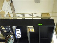 Lot (1) Desk, 2- Metal Shelves, (2) File Cabinets