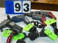 Lot (3) Electric Drills, Electric Shear, Misc.