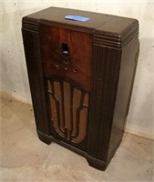 Vintage Philco radio, 38" H.