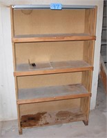 Wood and metal storage shelf