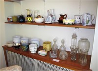 Lot, contents of two shelves including