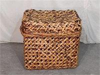 Large Woven Lidded Basket