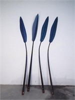 Set of 4 Metal Palm Fronds