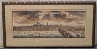 "City of London" Hand Colored Engraving