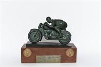 ONE OF A KIND "CITY OF PARIS" MOTORCYCLE TROPHY