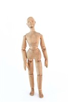 SMALL CARVED WOOD MANNEQUIN FIGURE