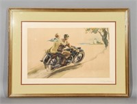 GEO HAM MOTORCYCLE LITHOGRAPH