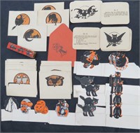 Collection of 40+ Vintage Halloween Place Cards
