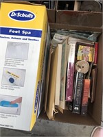 Box of foot spa/books