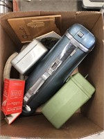 Box with vintage vacuum