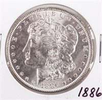 Coin 1886 Morgan Silver Dollar Brilliant Unc.