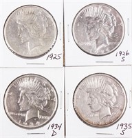 Coin 4 Peace Silver $  1925, 26-S, 34-D, 35-S