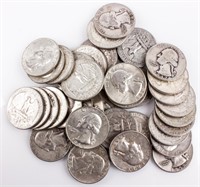Coin 40  Washington 90% Silver Quarters