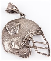Jewelry Sterling Silver Raiders Helmet Pendant