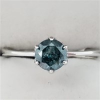 $2909 14K  Diamond(I1,INTENSE BLUE,0.65ct) Ring