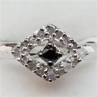 $605 Silver Black Diamond(0.07ct) Diamond(0.27ct)
