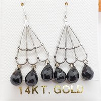 $800 14K  Onyx(5.6ct) Earrings