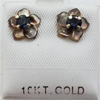 $160 10K  Sapphire(0.67ct) Earrings