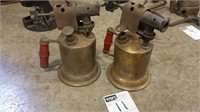 2 Vintage Brass Blow Torches