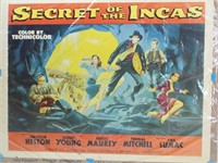 1954 Secret of the Incas Original Billboard Poster