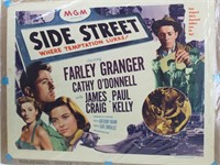 1950 "Side Street" Original Billboard Poster