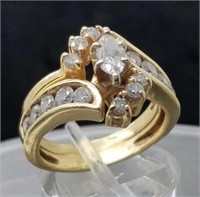 Approx 1 Carat Total Diamonds - Marquise Wedding