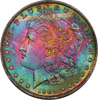 $1 1884-O  PCGS MS65 CAC NORTHERN LIGHTS