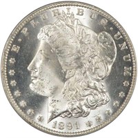 $1 1891-CC PCGS MS65