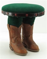 Little Cowboy Boots Padded Foot Stool