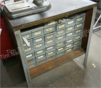 Work bench w/hardware cabinets