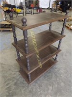 BROWN SHELF UNIT witH 4 SHELVES