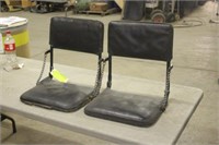 (2) VINTAGE BUGGY SEATS, APPROX 16"x12"