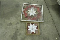 BIG BARN QUILT WITH SMALLER APPROX 24"x24" AND
