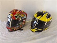 2 MOTORCYCLE HELMETS - 1 ICON, 1 other