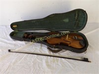 VINTAGE JAPANESE FIDDLE, BOW & CASE