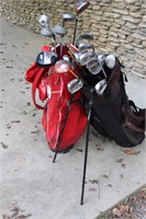 Huge Golf Club Lot - Bags, irons, putters, etc.