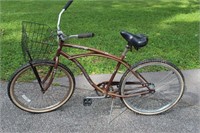 26" Upland Beach Cruiser Bike with Basket