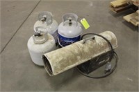(3) PROPANE TANKS WITH REDDY HEATER, WORKS PER