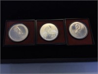 Set of 3. Sterling 1973,1974 & 1975 $10 Olympiad